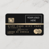 Carte de crédit Certificat cadeau Ajouter un logo (Devant)