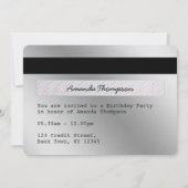 Carte de crédit cool fête d'anniversaire (Dos)