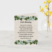 Carte de crédit de bénédiction irlandaise vide (Fleur jaune)