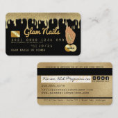 Carte de crédit de luxe Nail Tech Driving Gold Par (Devant / Derrière)