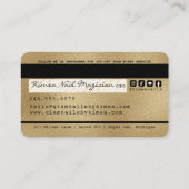 Carte de crédit de luxe Nail Tech Driving Gold Par (Dos)