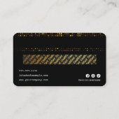 Carte de crédit Elegant Gold Black Sparkle Hairsty (Dos)