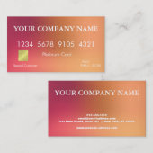 Carte de crédit élégante (Devant / Derrière)