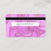 carte de crédit en marbre rose et or (Dos)