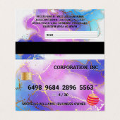 Carte de crédit | Gold Foil | Aquarelle (Extérieur déplié)