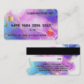 Carte de crédit | Gold Foil | Aquarelle (Devant / Derrière)