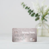 Carte de crédit gris parties scintillant métalliqu (Debout devant)