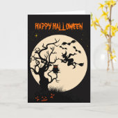Carte de crédit Halloween Witch and Owl Greeting C (Fleur jaune)