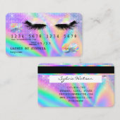 Carte de crédit Holograph Modern Eyes Lashes (Devant / Derrière)