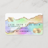 Carte de crédit Holograph Pastel agate unicorn (Devant)