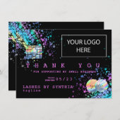 Carte de crédit Holograph UnicornTHNK YOU ajouter  (Devant / Derrière)