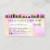 Carte de crédit holographique arc-en-ciel gouttes (Dos)