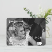 Carte de crédit juste marié Mariage Faire-part (Debout devant)