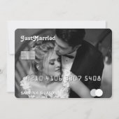 Carte de crédit juste marié Mariage Faire-part (Devant)