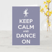 Carte de crédit Keep Calm and Dance On Lavender Gr (Fleur jaune)