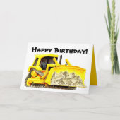 Carte de crédit Kid's Custom Bulldozer Greeting Ca (Devant)
