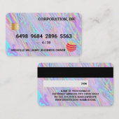 Carte de crédit | Liquide Holographique Iridescent (Devant / Derrière)