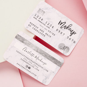 Carte de crédit maquillage cheveux marbre chic mon