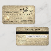 Carte de crédit Maquillage de Parties scintillant  (Devant / Derrière)