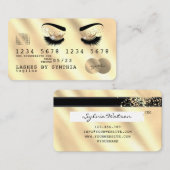 Carte de crédit maquillage - refille noire (Devant / Derrière)