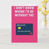 Carte de crédit Merci Maman (Fleur jaune)