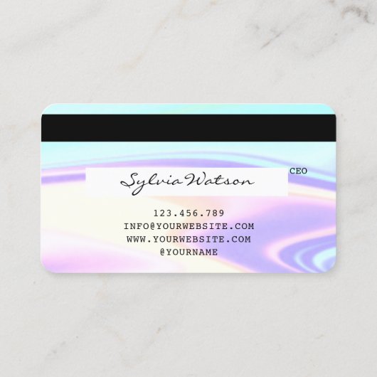 Carte de crédit moderne (Dos)