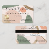 Carte de crédit moderne Abstrait Earth Tones Gold  (Devant / Derrière)