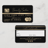 Carte de crédit moderne certificat cadeau (Devant / Derrière)
