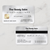 Carte de crédit moderne élégante en soie blanche (Devant / Derrière)