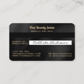 Carte de crédit moderne élégante en soie noire (Dos)