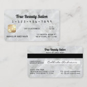 Carte de crédit moderne Marbre blanc Stone (Devant / Derrière)