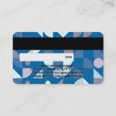 Carte de crédit | Motif moderne géométrique (Dos)