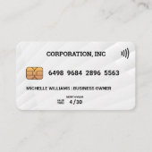 Carte de crédit | Motif Panneaux blancs (Devant)