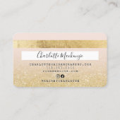 Carte de crédit or parties scintillant beauté rose (Dos)