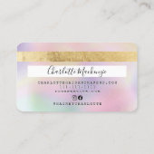 Carte de crédit or perle chic girly beauté monogra (Dos)