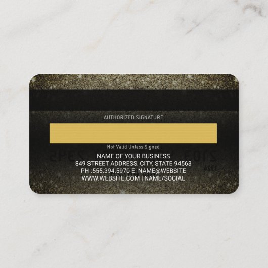 Carte de crédit | Parties scintillant (Dos)