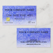 Carte de crédit Parties scintillant élégante (Devant / Derrière)