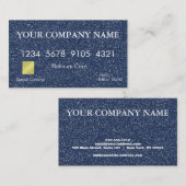 Carte de crédit Parties scintillant élégante (Devant / Derrière)