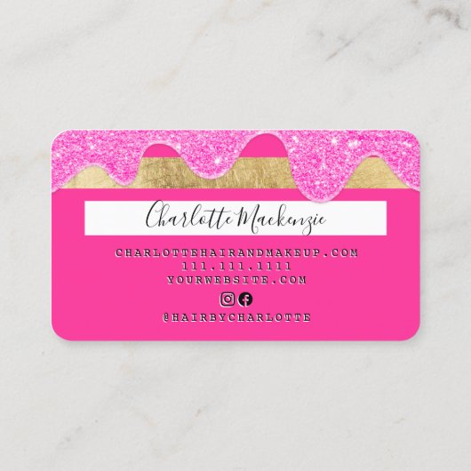 Carte de crédit parties scintillant gouttes beauté (Dos)