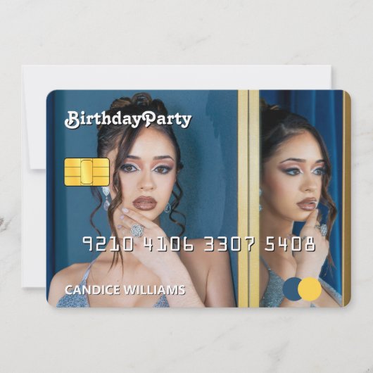 Carte de crédit Photo Anniversaire (Devant)