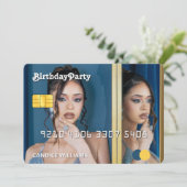 Carte de crédit Photo Fête d'anniversaire (Debout devant)