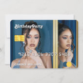Carte de crédit Photo Fête d'anniversaire (Devant)