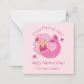 Carte de crédit pour enfants rose mignonne Mermaid (Devant)