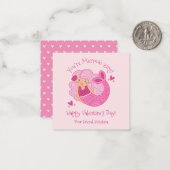 Carte de crédit pour enfants rose mignonne Mermaid (Devant/Arrière en situation)