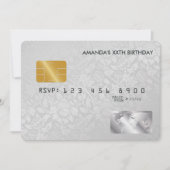 Carte de crédit Retro Vintage Damask Anniversaire (Devant)