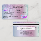 Carte de crédit Rose Gold Driving Gold Ajoutez vot (Devant / Derrière)