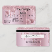 Carte de crédit Rose Gold Driving Gold Ajoutez vot (Devant / Derrière)