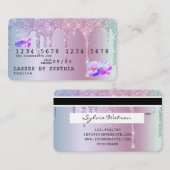 Carte de crédit Rose Gold Driving Or ombre (Devant / Derrière)