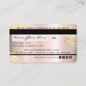 Carte de crédit rose Gold Parties scintillant Drip (Dos)