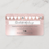 Carte de crédit rose or parties scintillant métall (Dos)